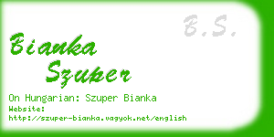 bianka szuper business card